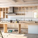 Preparing kitchen for installation of custom new features in modern home improvement